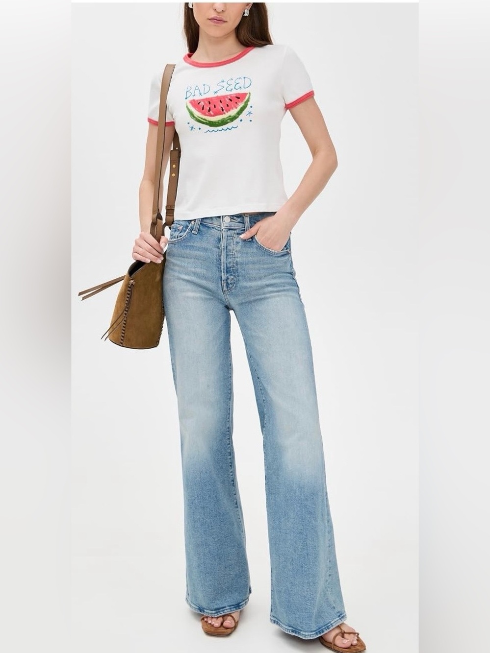 NWT Mother The Tomcat Roller Wide Leg Jeans in I Confess, Size 30